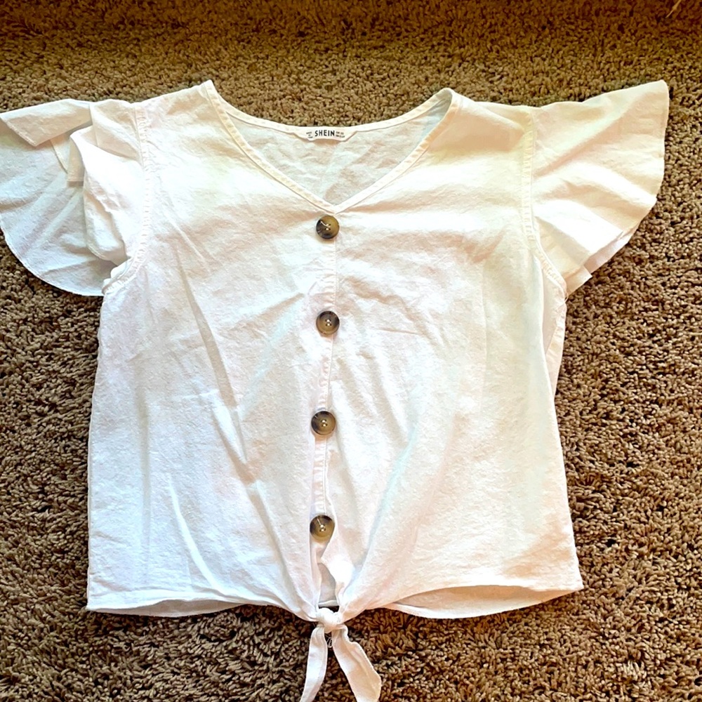 white shein top
